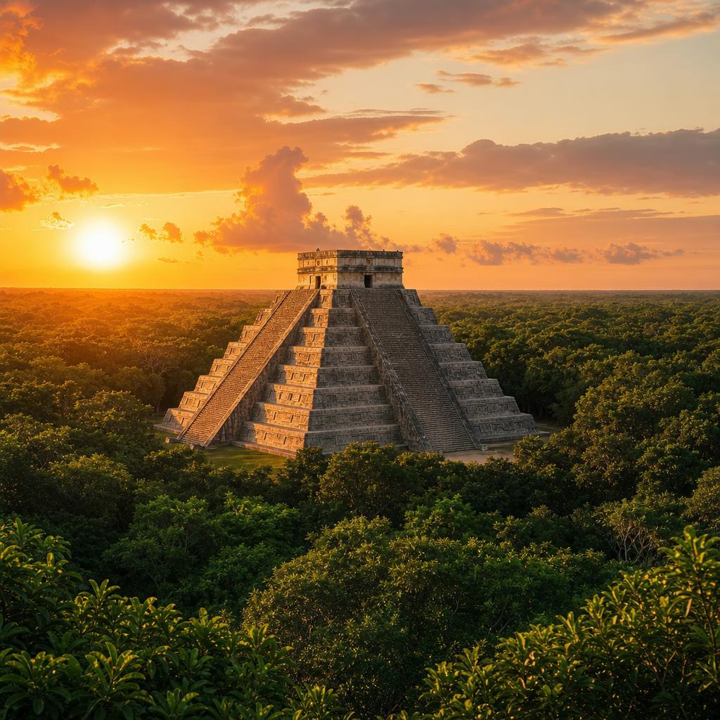 Ancient Mayan history is captured in the stone walls of Chichen Itza in Mexico.