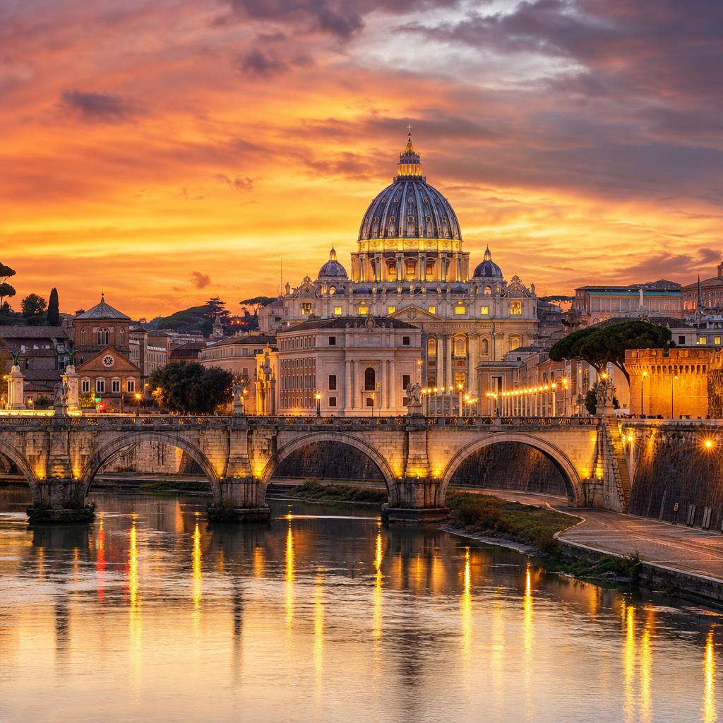 St Peter's Basilica is an imposing and historic architectural landmark within Vatican City.