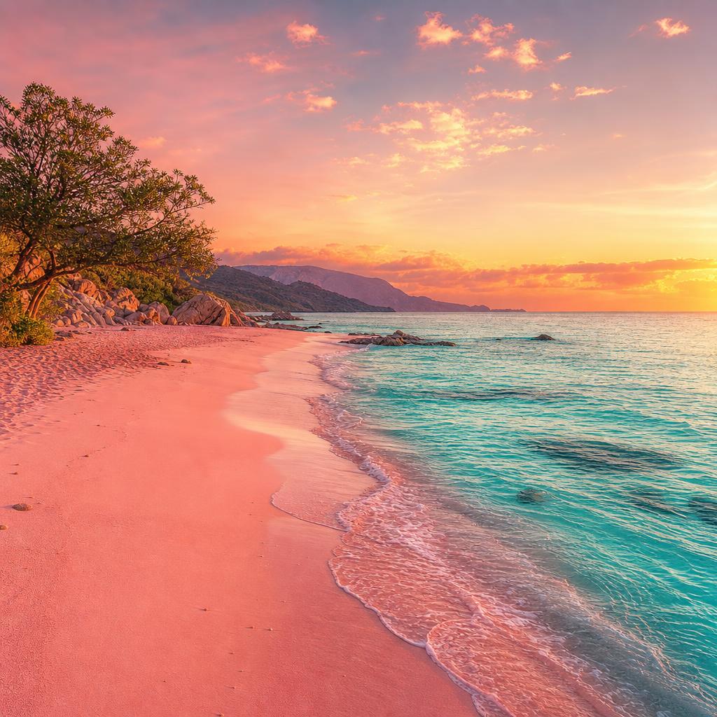 Bermuda is famous for its unique pink sands and crystalline coastal waters.