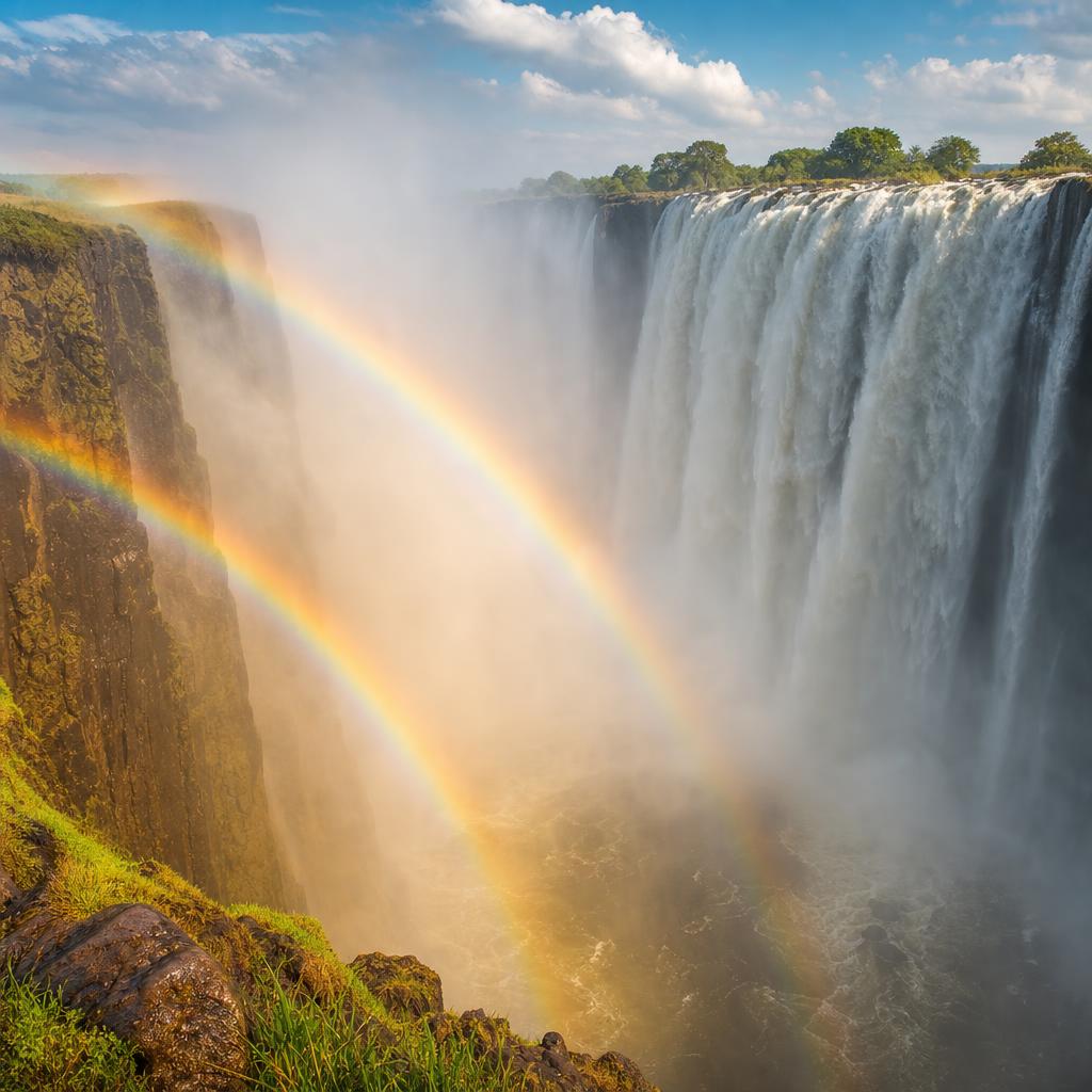Victoria Falls in Zambia is a spectacular display of nature's raw and immense power.